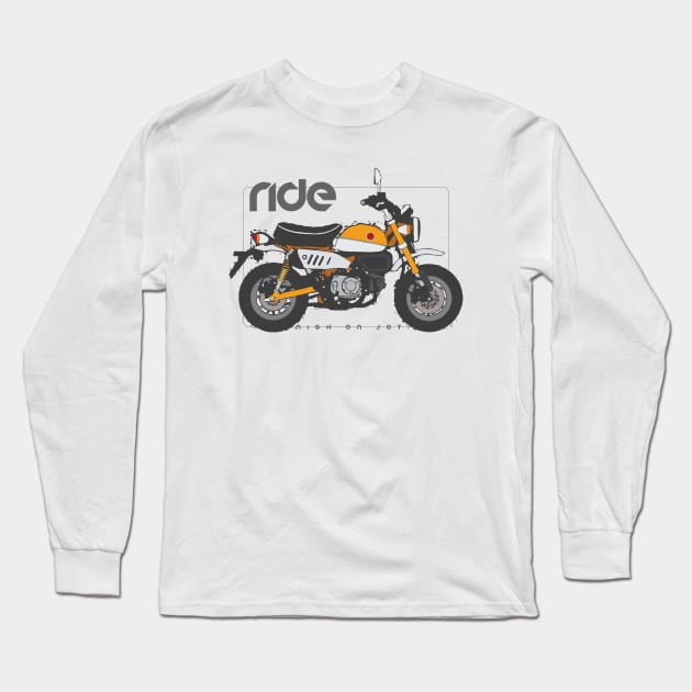 Ride monkey yellow Long Sleeve T-Shirt by NighOnJoy